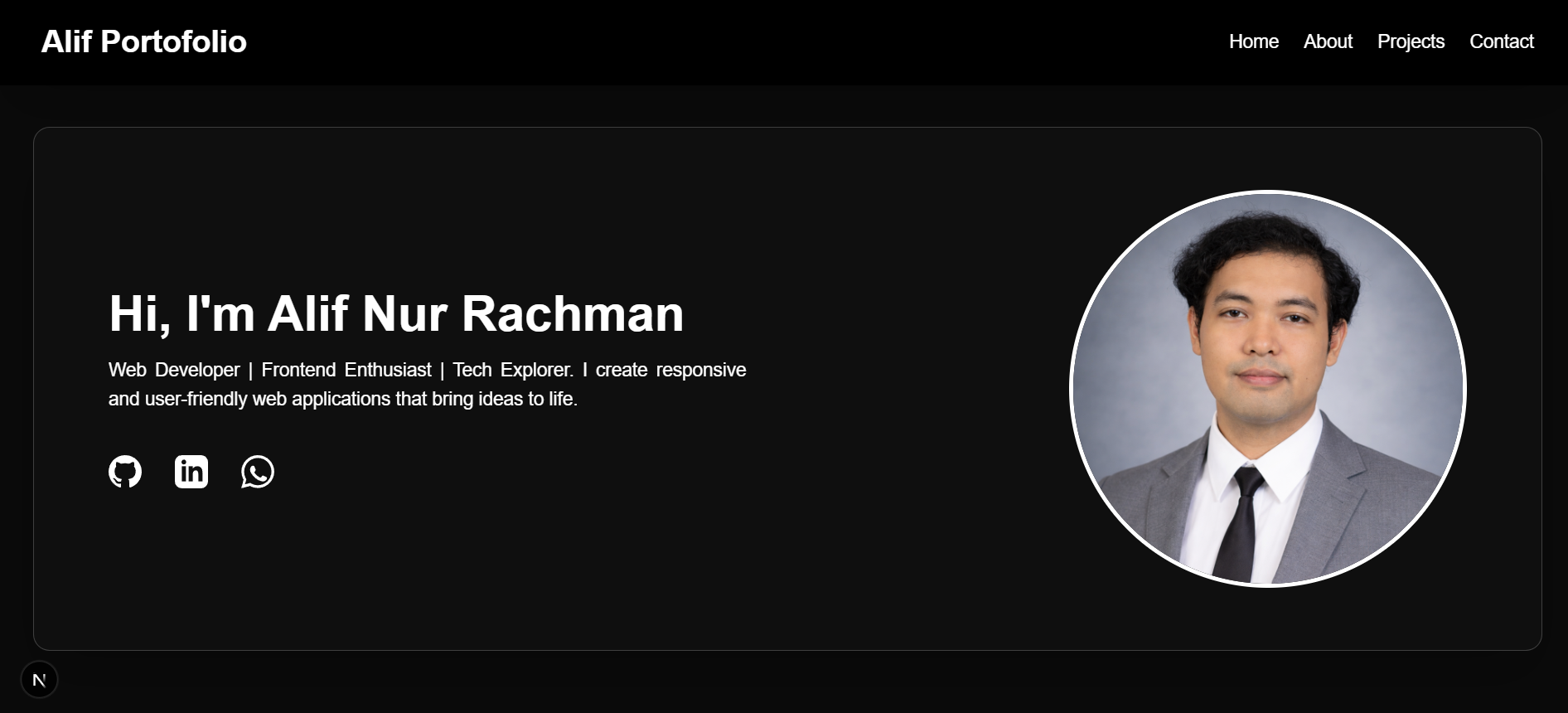 Web Portofolio Alif Nur Rachman